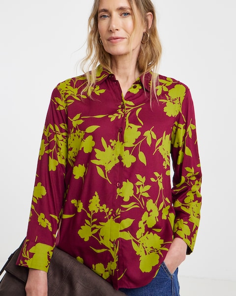 Floral Printed Long Sleeve Shirt