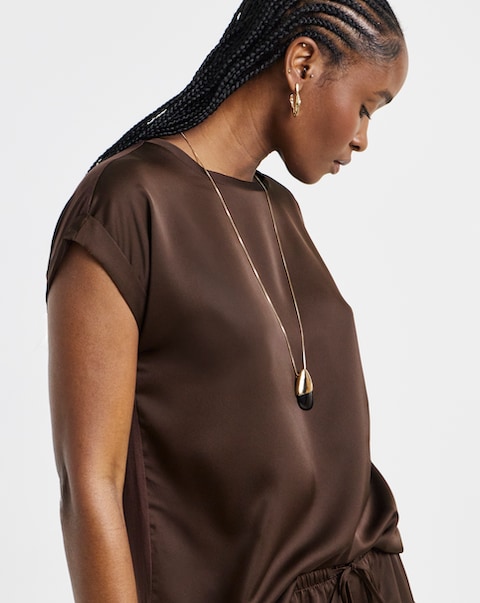 Vila Ellette Satin Top