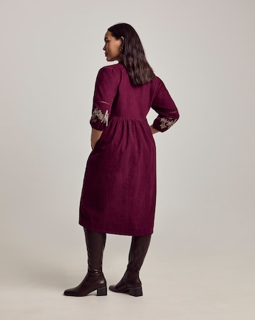 Julipa Embroidered Cord Midi Dress