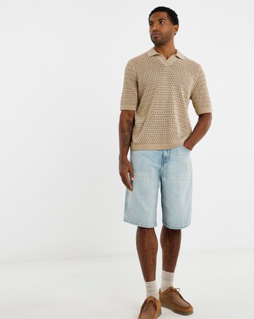 Only & Sons Nyle Crochet Polo - Natural