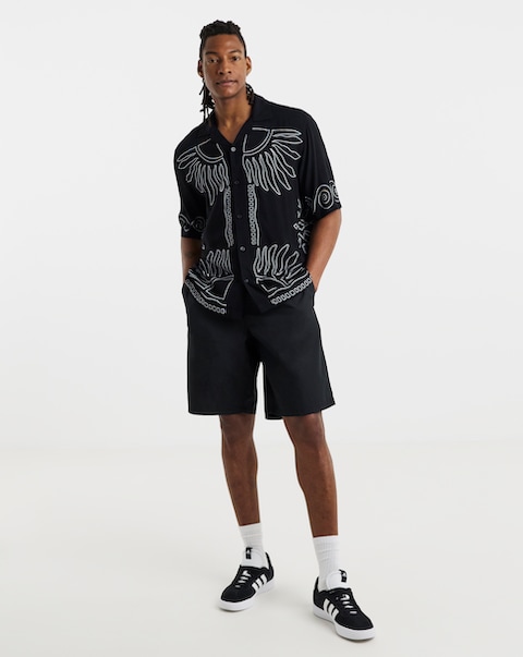 Only & Sons Kal Wide Chino Short - Black