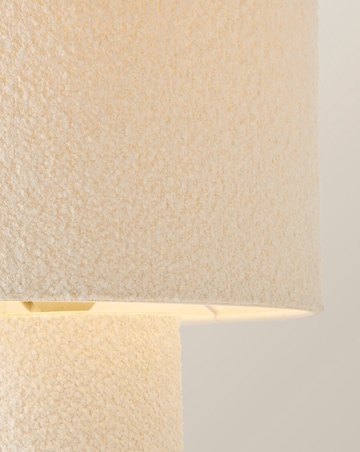 ValueLights Ash Natural Boucle Table Lamp