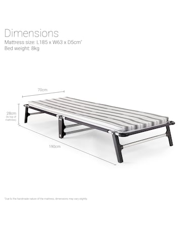 Jay-Be ME70 Mobile Folding Bed with Comfort Mattress Single