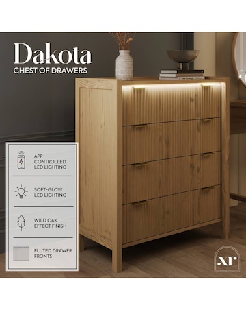 XR Living Dakota Chest of Drawers With App Control Lights