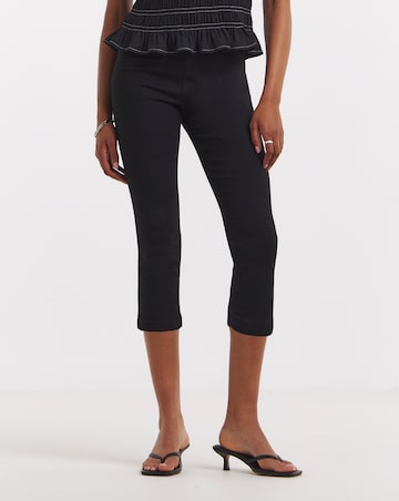 Simply Be Black Pull On Capri Jegging