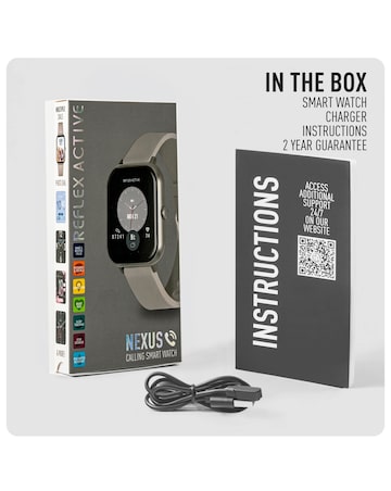 Reflex Active Nexus Silicone Strap Smart Watch - Warm Grey