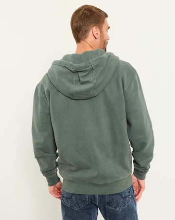 FatFace Hayle Zip Through Hoodie - Dark Green
