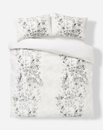 Greyscale Bird Cotton Blend Duvet Cover Set