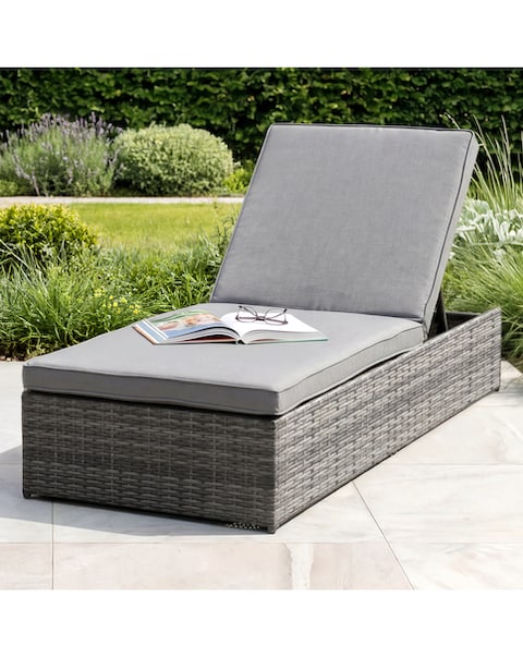 Charles Bentley Rattan Sun Lounger
