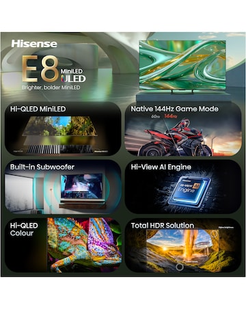 Hisense 50E8STUK 50in Mini-LED 4K Ultra HD HDR Smart TV