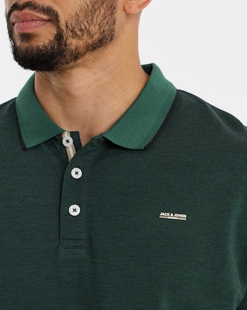 Jack & Jones Premium Alves Long Sleeve Polo - Green