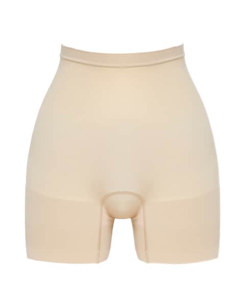 Spanx Everyday Seamless Medium Control Mid Thigh Short Soft Nude
