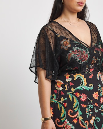 Joanna Hope Lace Sleeve Tea Dress