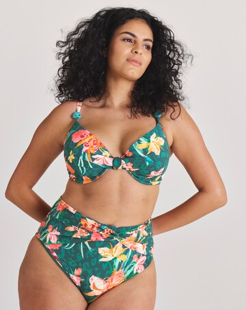 Magisculpt Floral Print Cross Front Firm Control Bikini Bottoms