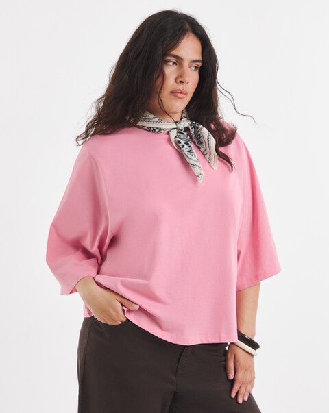 Simply Be Pink Kimono Sleeve Top