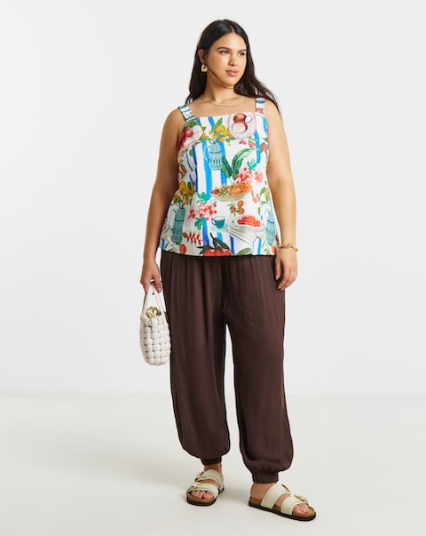 Fruit Print Sleeveless Cami