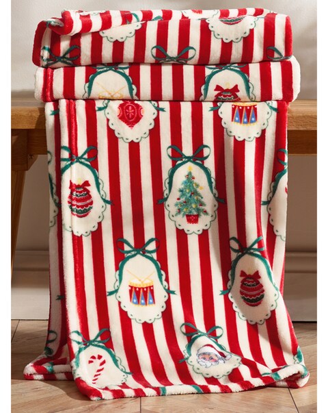 Catherine Lansfield Christmas Vintage Stripe Throw