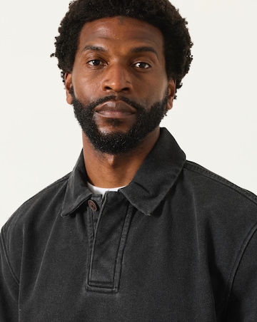 FatFace Airlie Button Neck Sweatshirt - Charcoal Grey
