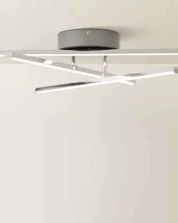 ValueLights Infinity IP44 Chrome 3 Arm Adjustable Ceiling Light