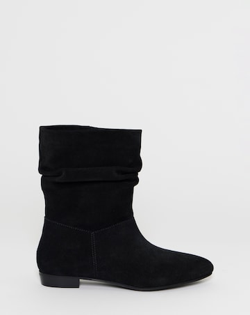 Hetty Ruched Suede Ankle Boots - Extra Wide Fit (EEE)