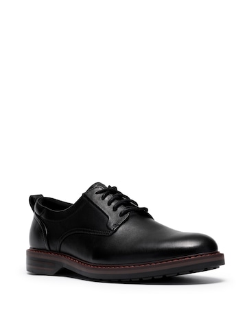 Clarks Aldwin 2 Leather Derby Shoe - Black