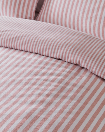 Catherine Lansfield Brushed Stripe Duvet Cover Set