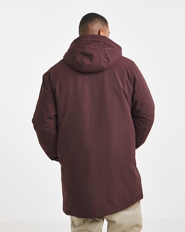 Burgundy Smart Padded Mid Length Parka