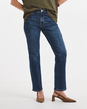 Mid Blue Authentic Straight Leg Jeans