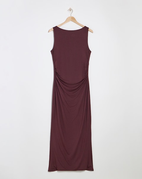 TALA 365 Ruched Side Boat Neck Dress