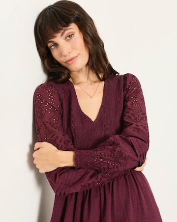 Fatface Dani Broderie Midi