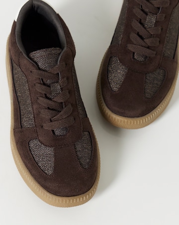 Alexa Chunky Retro Mixed Material Trainers - Wide Fit (E)