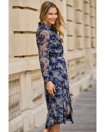 Sosandar Lurex Stripe Shirt Dress