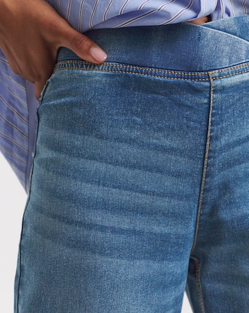 Mid Blue Stretch Wide Leg Weekender Jeggings