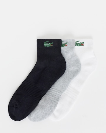 Lacoste 3 Pack Ankle Sport Socks - Multi