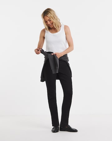 Black Stretch Denim Slim Leg Jeans