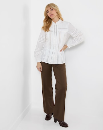 Joe Browns Florence Frill Collared Blouse With Balloon Sleeve
