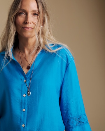 Julipa Petite Crochet Trim Shirt