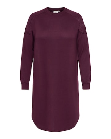 ONLY LACE MIDI JERSEY DRESS
