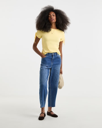 Pieces Gruda Short Sleeve Ruching Jersey Tee