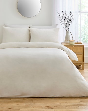 Plain Plush Fleece Duvet Cover Set