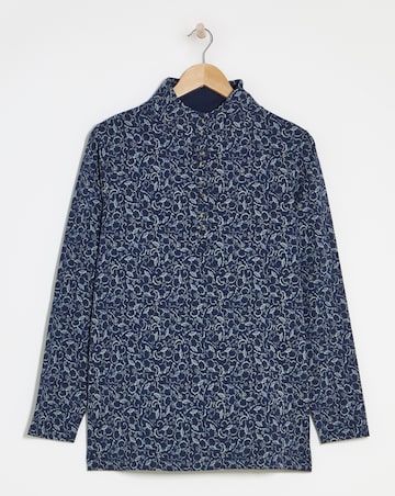 Julipa Button Funnel Neck Jersey Top