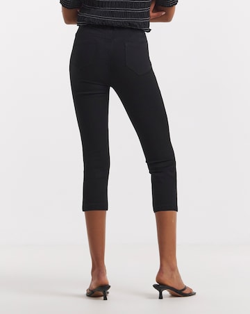 Simply Be Black Pull On Capri Jegging
