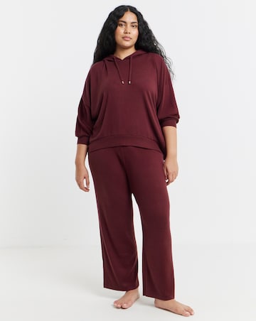 Figleaves Ribbed Soft Hooded Lounge Set