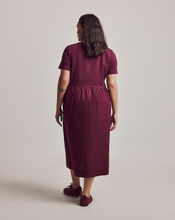 Julipa Petite Button Detail Midi Dress