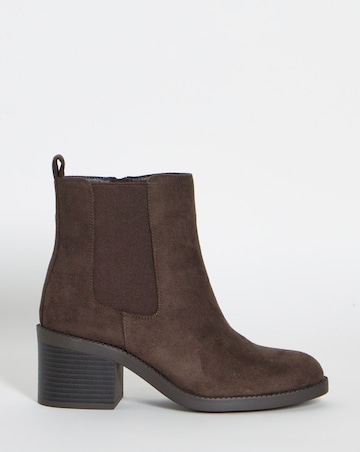 Aisha Block Heel Chelsea Ankle Boots - Wide Fit (E)