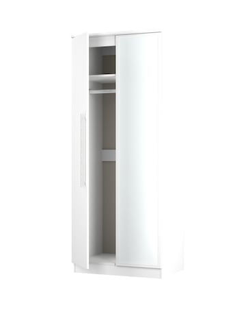 Osprey Ready Assembled 2 Door Mirrored Wardrobe - Kids