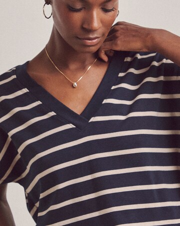 Anthology Stripe V Neck T-Shirt