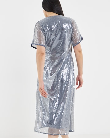 Sequin Twist Front Dress