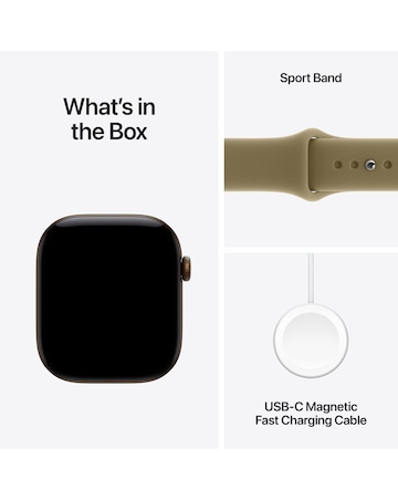 Apple Watch Series 12 GPS 46mm - Dark Bronze Aluminium/Olive Sport Band - S/M