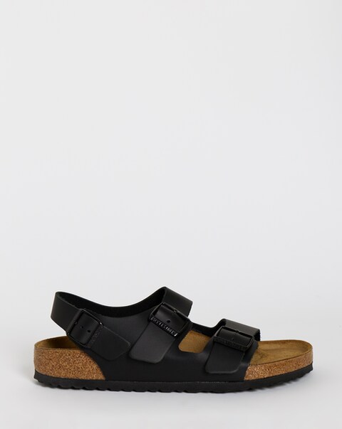 Birkenstock Classic Smooth Leather Miland Sandals - Black